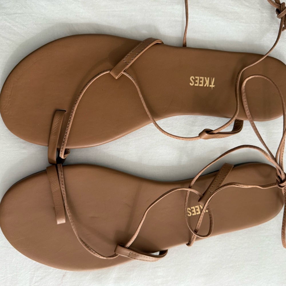 TKEES Tan Strappy Sandals